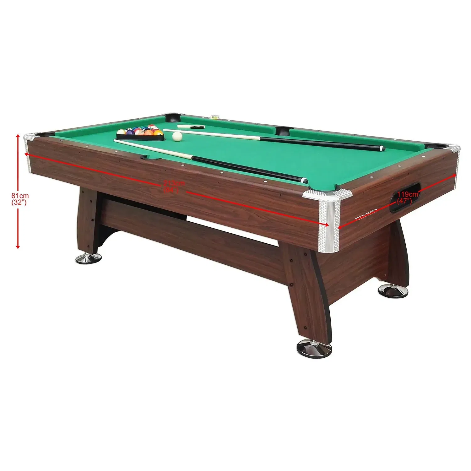 Toronto 7FT Billiard Table - GP009 - Green