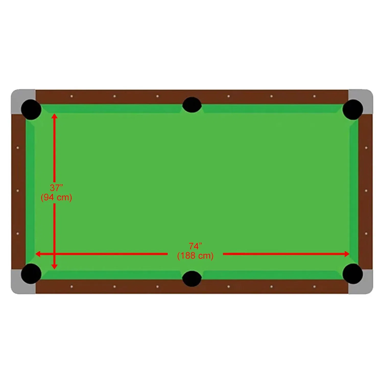 Toronto 7FT Billiard Table - GP009 - Green
