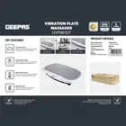Geepas Vibration Plate Massager with Touchscreen | Full-Body Home Fitness Trainer