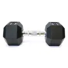 هارلي للياقة البدنية دمبل سداسي مطاطي بمقبض من الكروم - 10 Kg - Pair