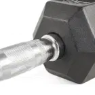 Harley Fitness Rubber Hex Dumbbell With Chrome Handle - 25 Kg - Pair