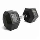 Harley Fitness Rubber Hex Dumbbell With Chrome Handle - 30 Kg - Pair
