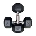 Harley Fitness Premium Rubber Coated Bouncing Hex Dumbbells - 10 Kg - Pair