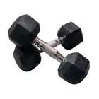 Harley Fitness Premium Rubber Coated Bouncing Hex Dumbbells - 5 Kg - Pair