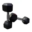 Harley Fitness Premium Rubber Coated Bouncing Hex Dumbbells - 5 Kg - Pair