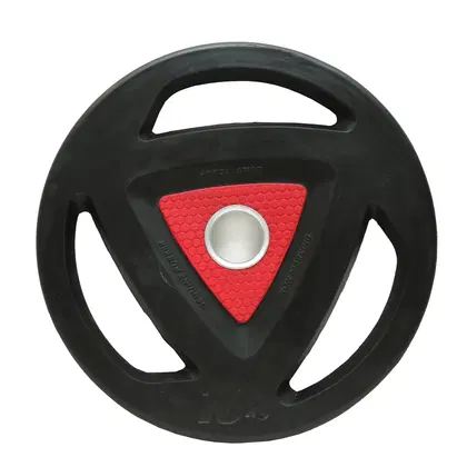 Harley Fitness Premium Rubber Coated Olympic Weight Plate - 10 Kg - Single