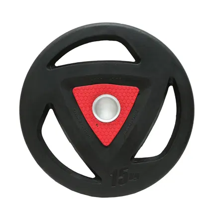 Harley Fitness Premium Rubber Coated Olympic Weight Plate - 15 Kg - Single