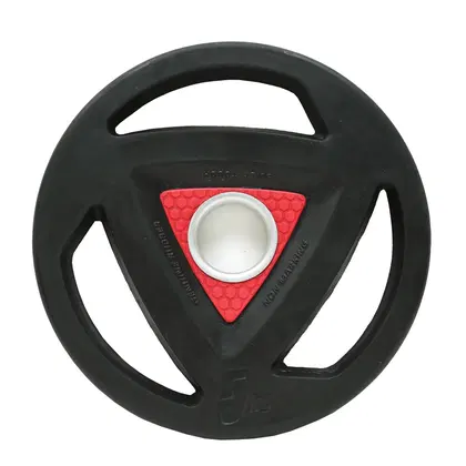 Harley Fitness Premium Rubber Coated Olympic Weight Plate - 5 Kg - Single