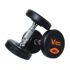 Harley Fitness  Premium Rubber Coated Round Dumbbell - 5 Kg - Pair