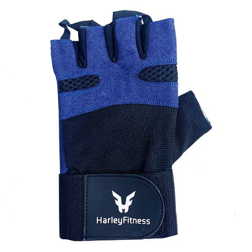 Harley Fitness TKO Weight Lifting Gloves-Blue-Small