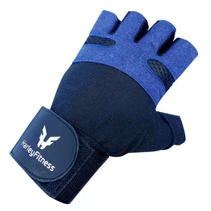 Harley Fitness TKO Weight Lifting Gloves - Blue - XL