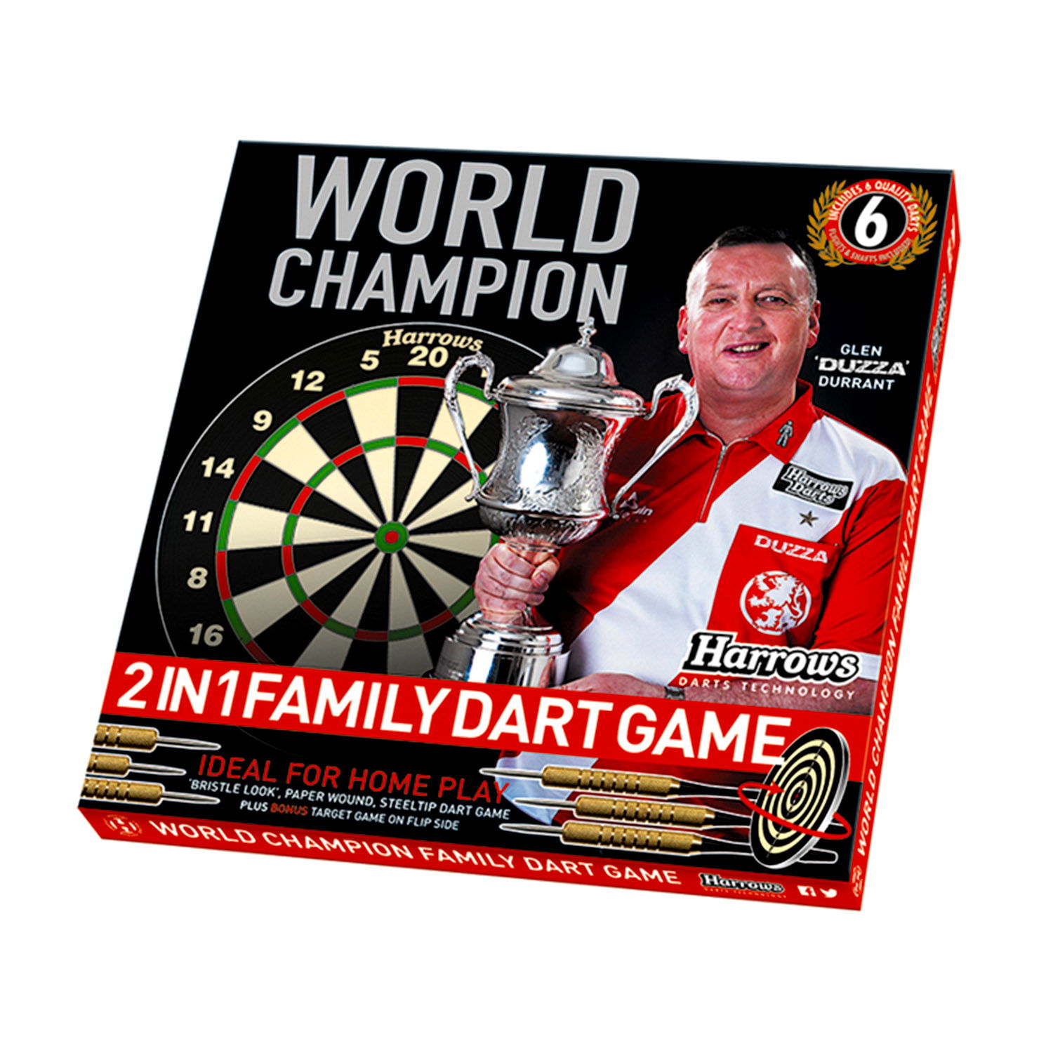 Harrows World Champion Family Dartboard Game 2 IN 1