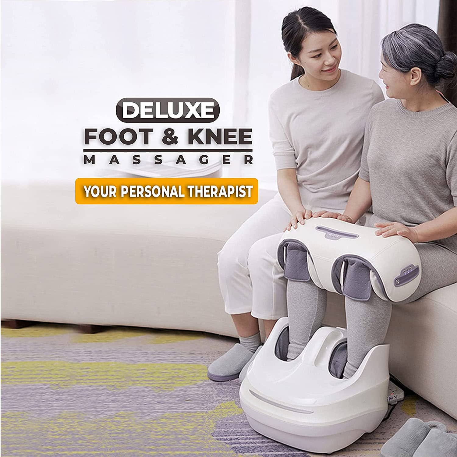 Rotai Deluxe Foot & Knee Massager with Heat & Compression