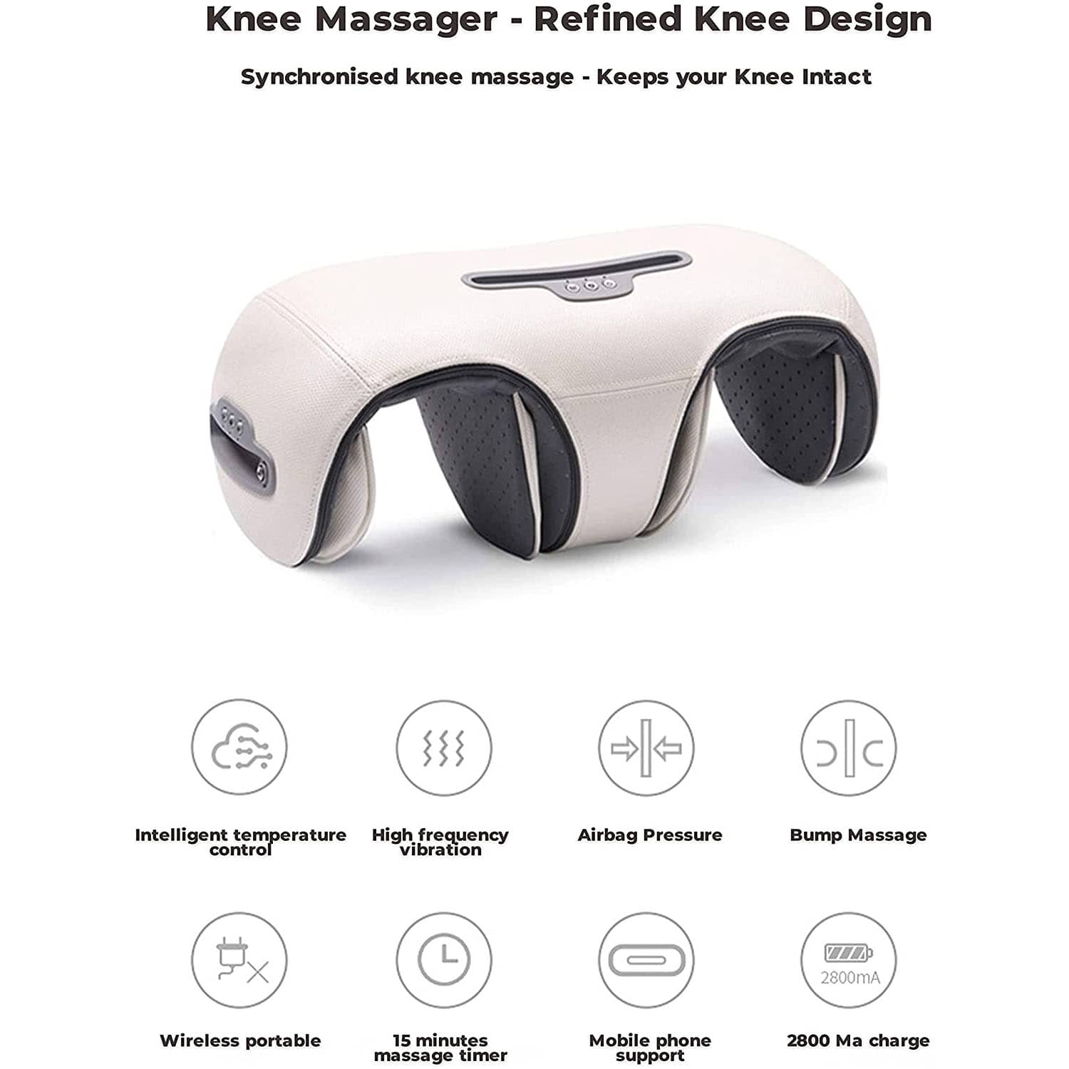Rotai Deluxe Foot & Knee Massager with Heat & Compression