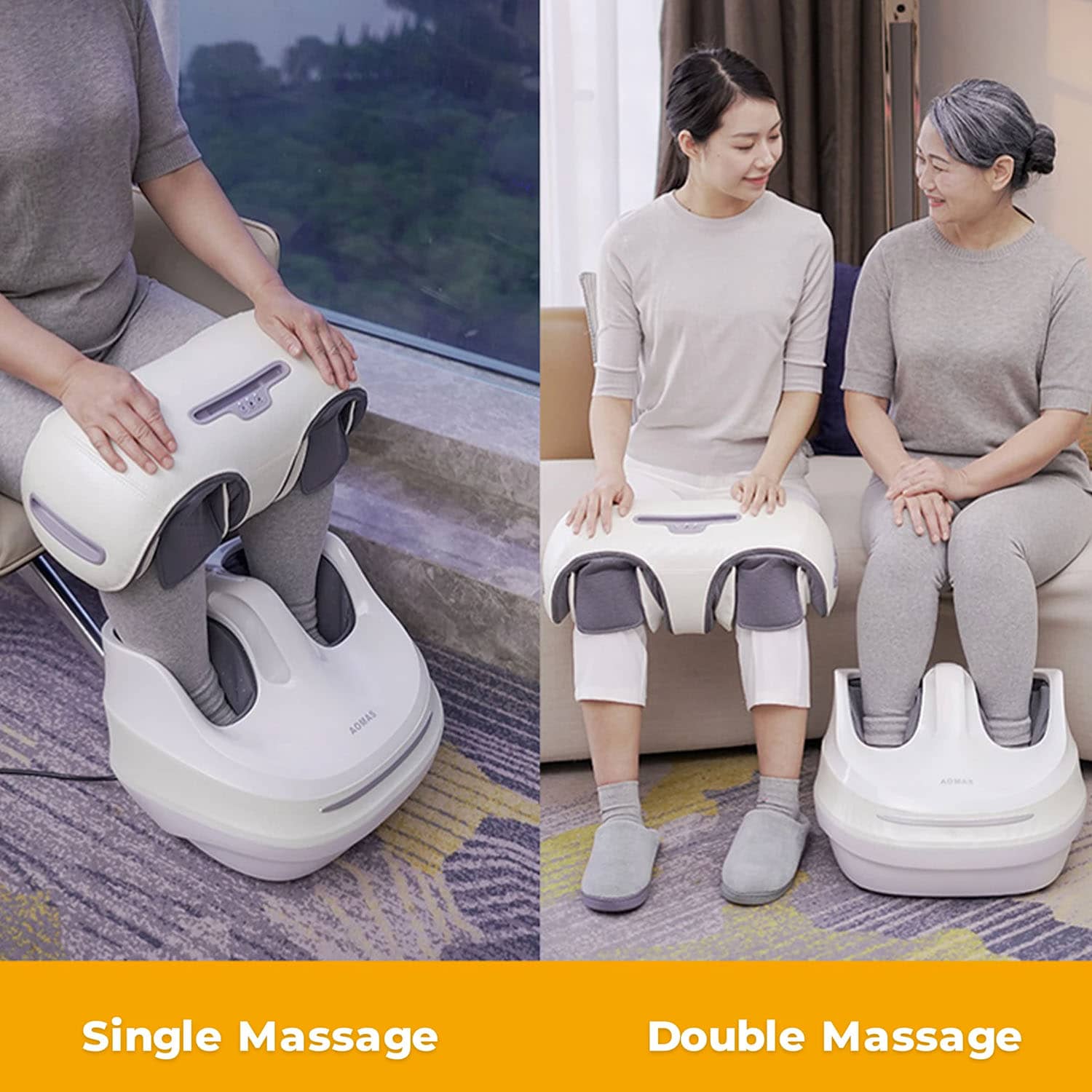 Rotai Deluxe Foot & Knee Massager with Heat & Compression