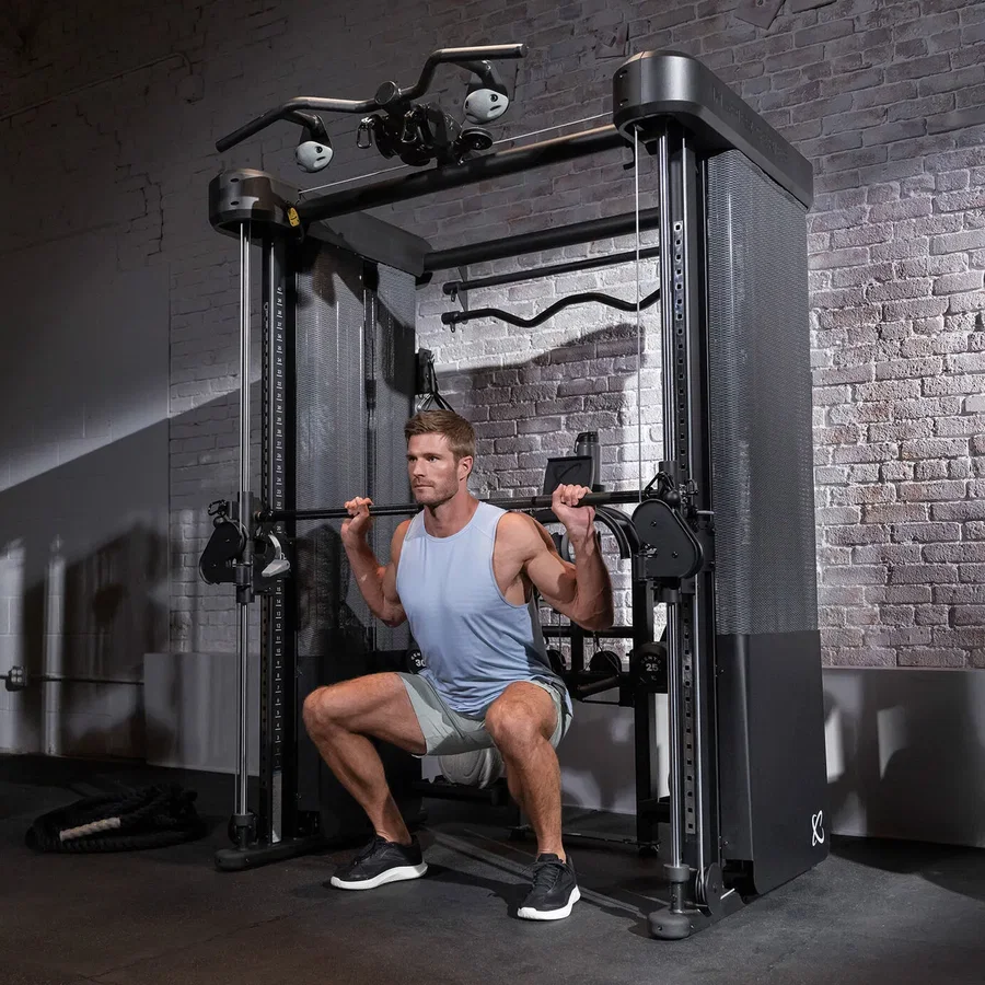 Smith squat using the Inspire FT2 Pro trainer
