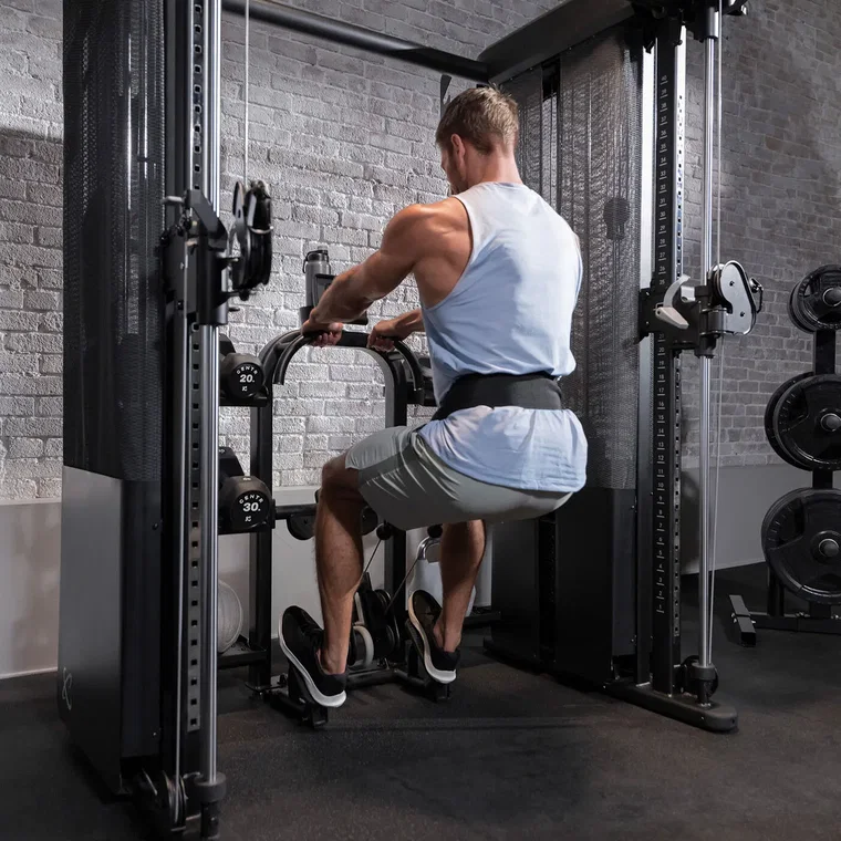 Seated cable row on the Inspire FT2 Pro functional trainer