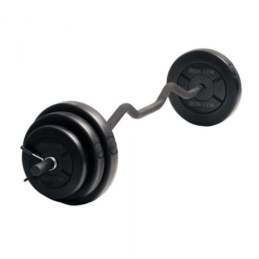 Iron Gym 23Kg Adjustable Barbell Set- 25MM Curl Bar