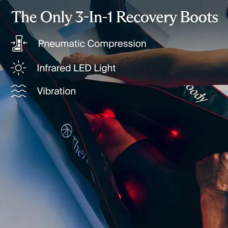 Therabody JetBoots PRO Plus Wireless Compression Boots with Vibration & Light Therapy - Short