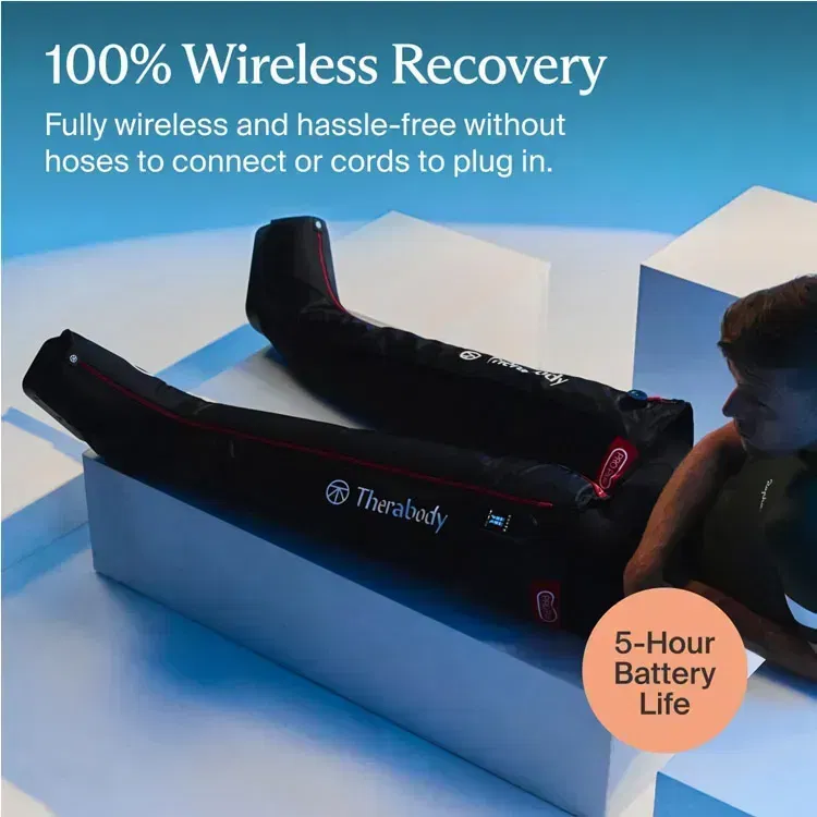 Therabody JetBoots PRO Plus Wireless Compression Boots with Vibration & Light Therapy - Short