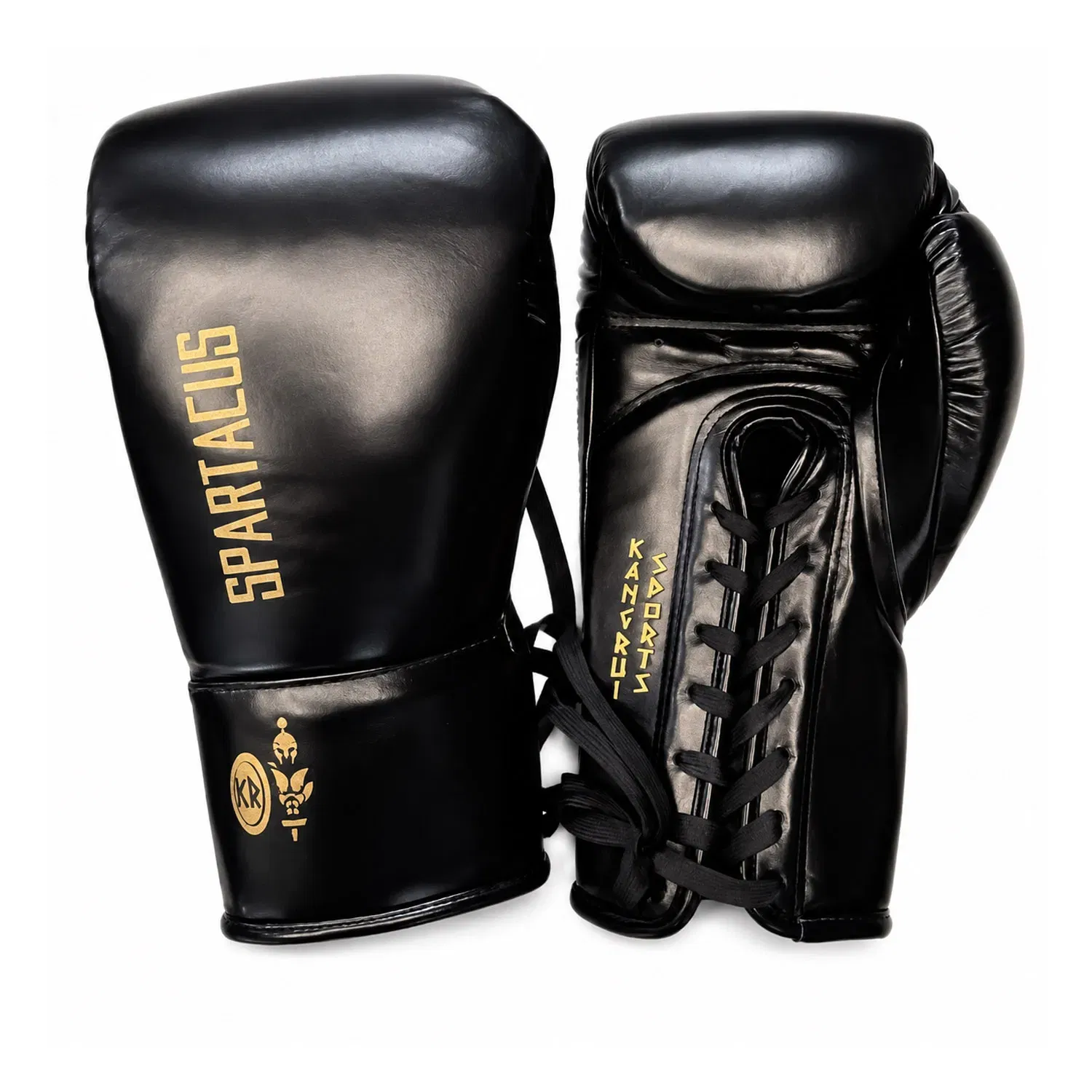 Kangrui Boxing Glove Original Leather - Black - 12oz