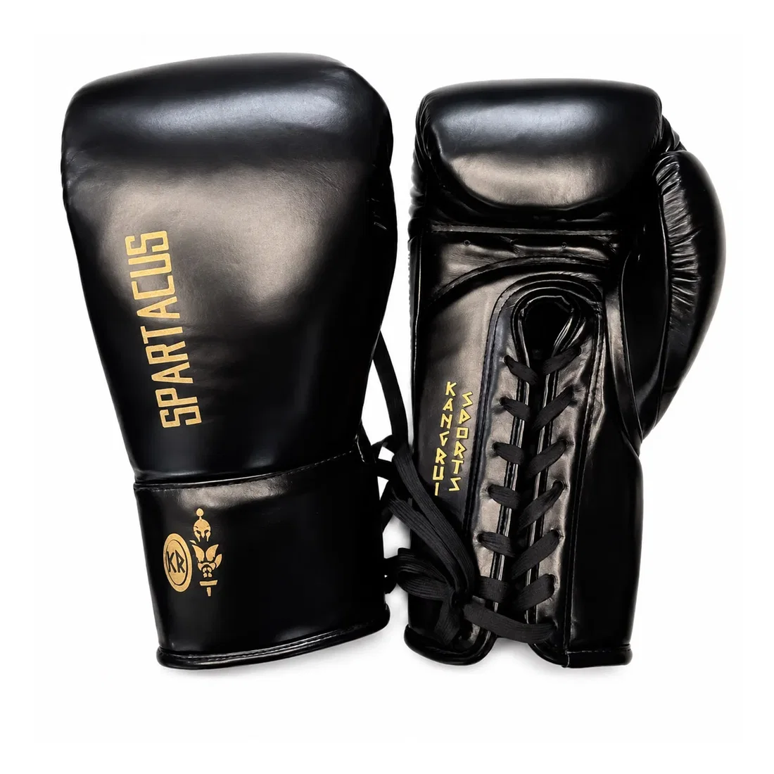 Kangrui Boxing Glove Original Leather - Black - 12oz
