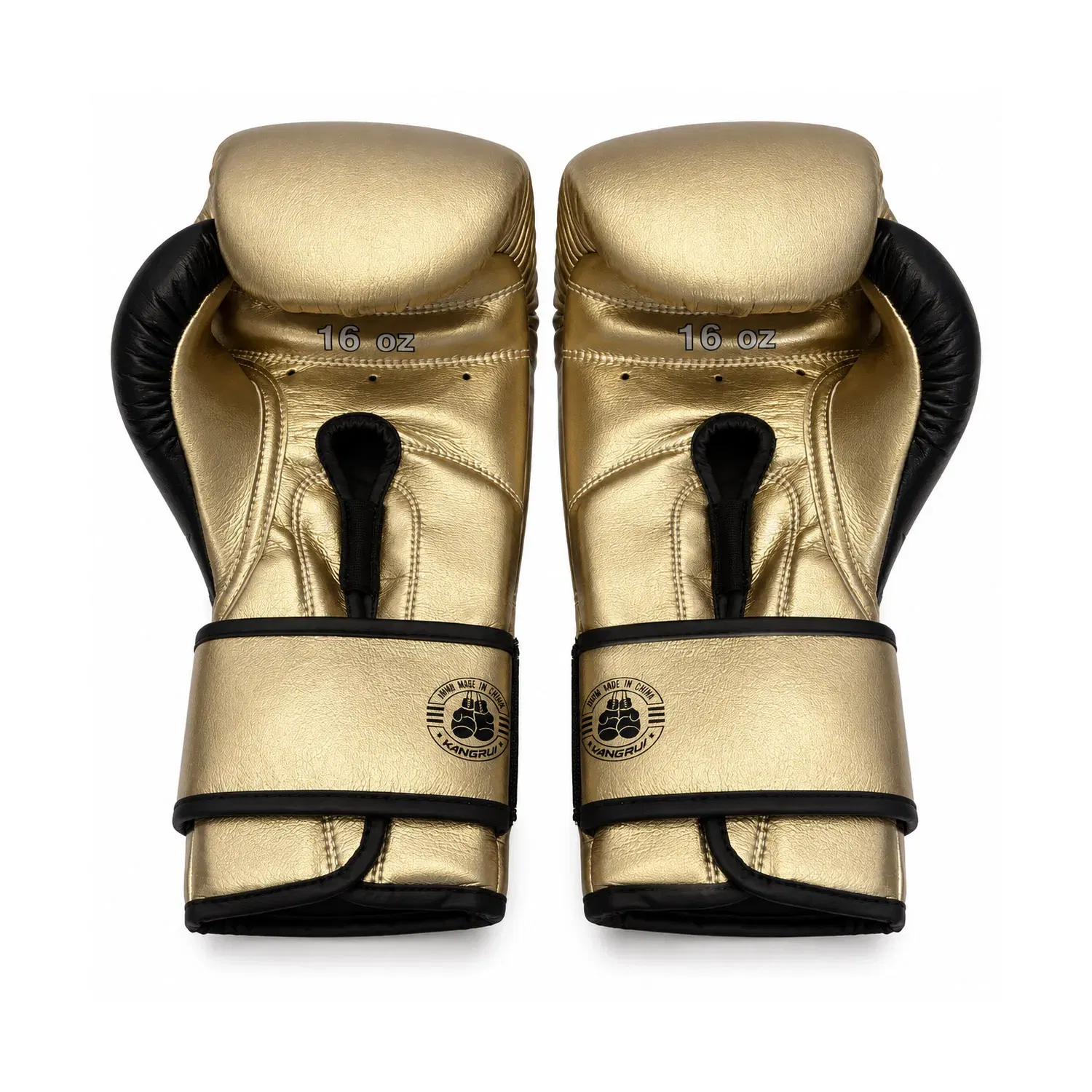 Kangrui Boxing Glove Micro Fiber Leather - Gold - 16oz