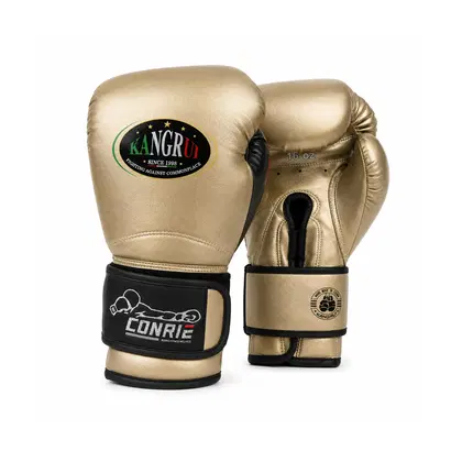 Kangrui Boxing Glove Micro Fiber Leather - Gold - 16oz