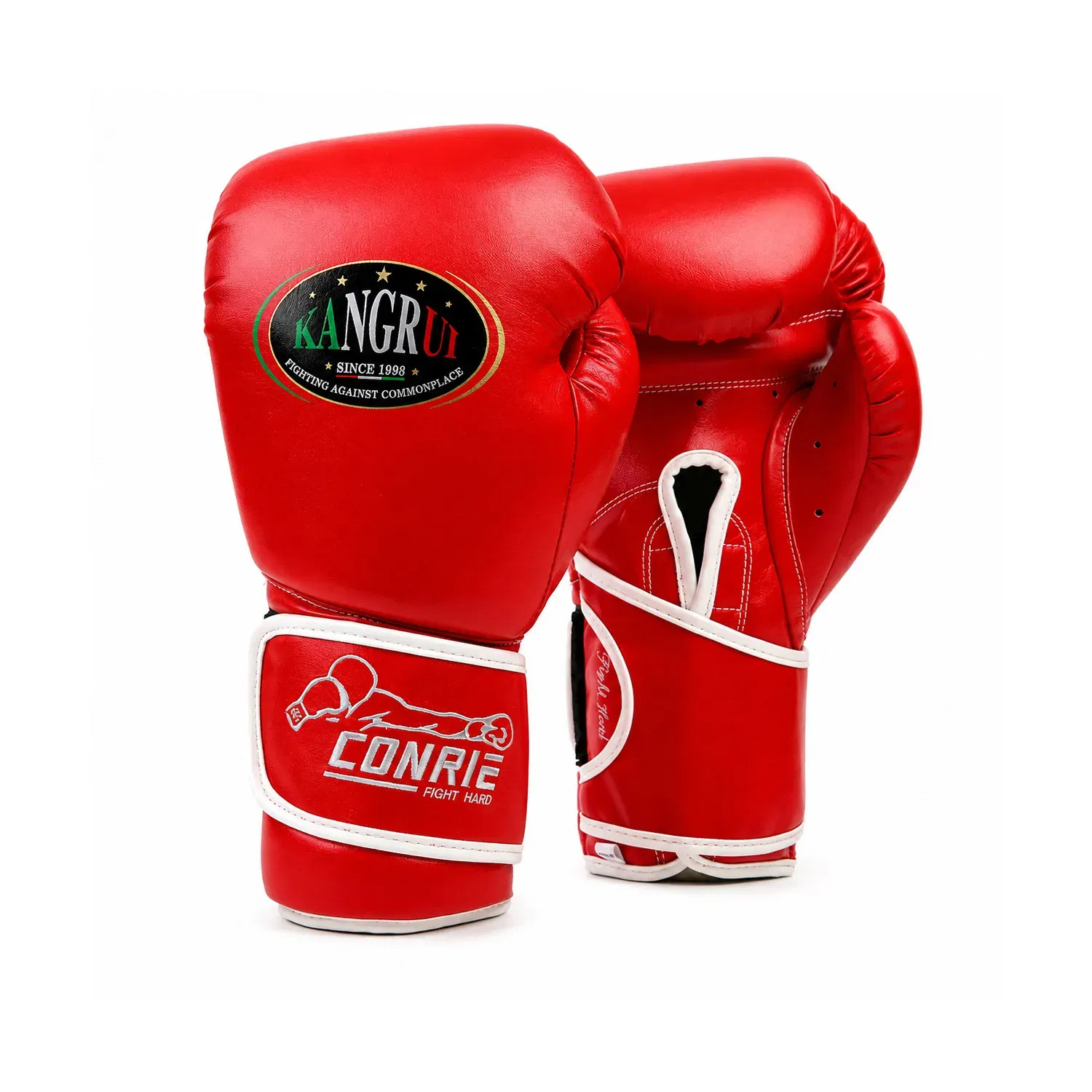 Kangrui Boxing Glove Micro Fiber Leather - Light Red - 12oz
