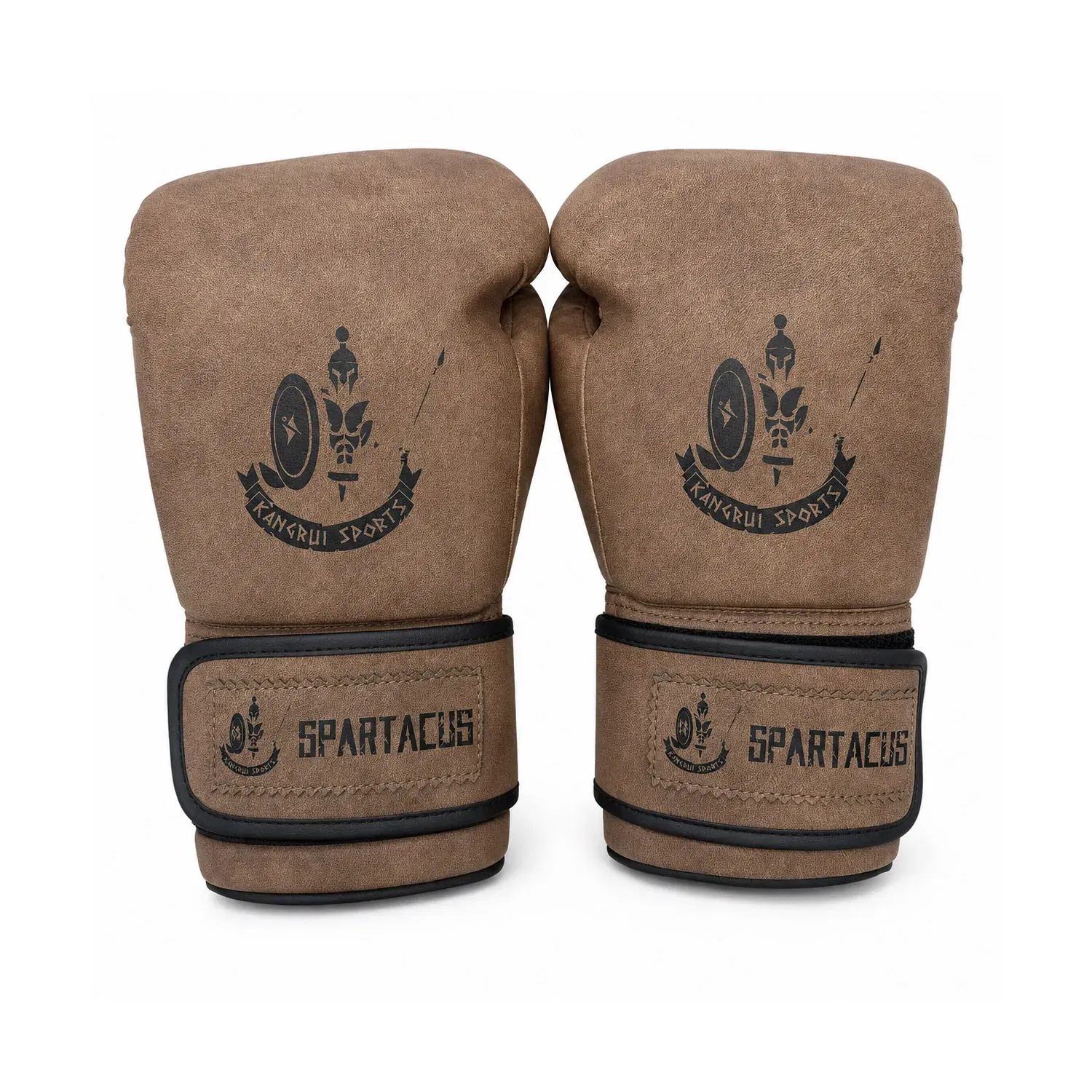 Kangrui Vintage Training Boxing Gloves - Brown - 12oz