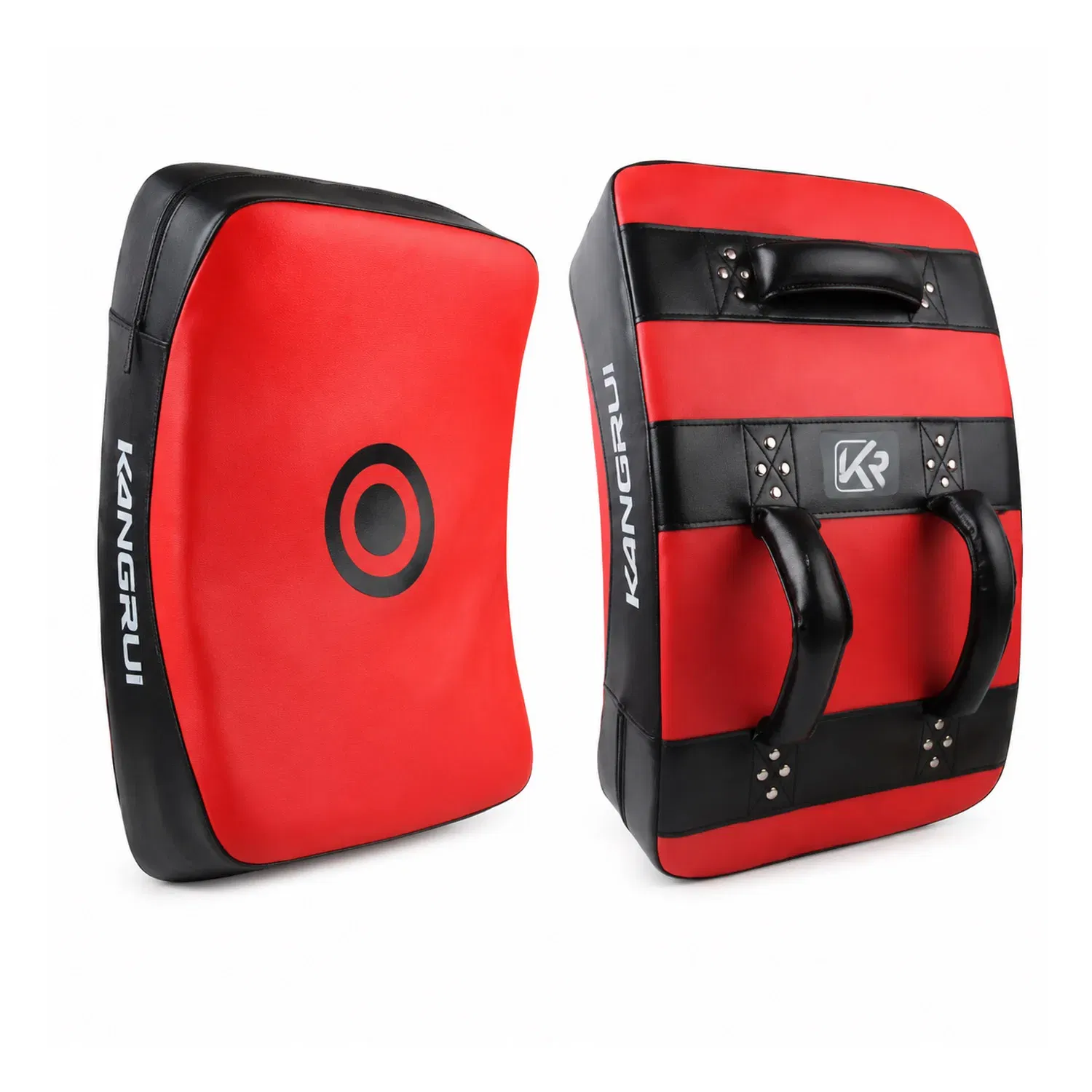 Kangrui Kick Shield - Curved - Black/Red