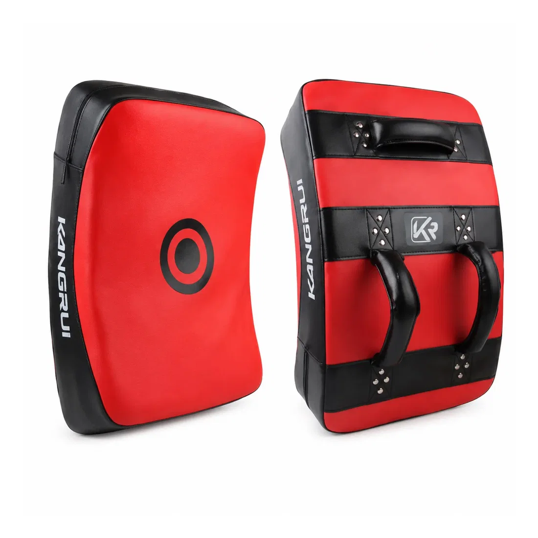 Kangrui Kick Shield - Curved - Black/Red