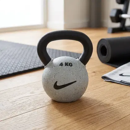 Nike Strength Grind/Smoke Rubber-Coated Kettlebell - 4 kg