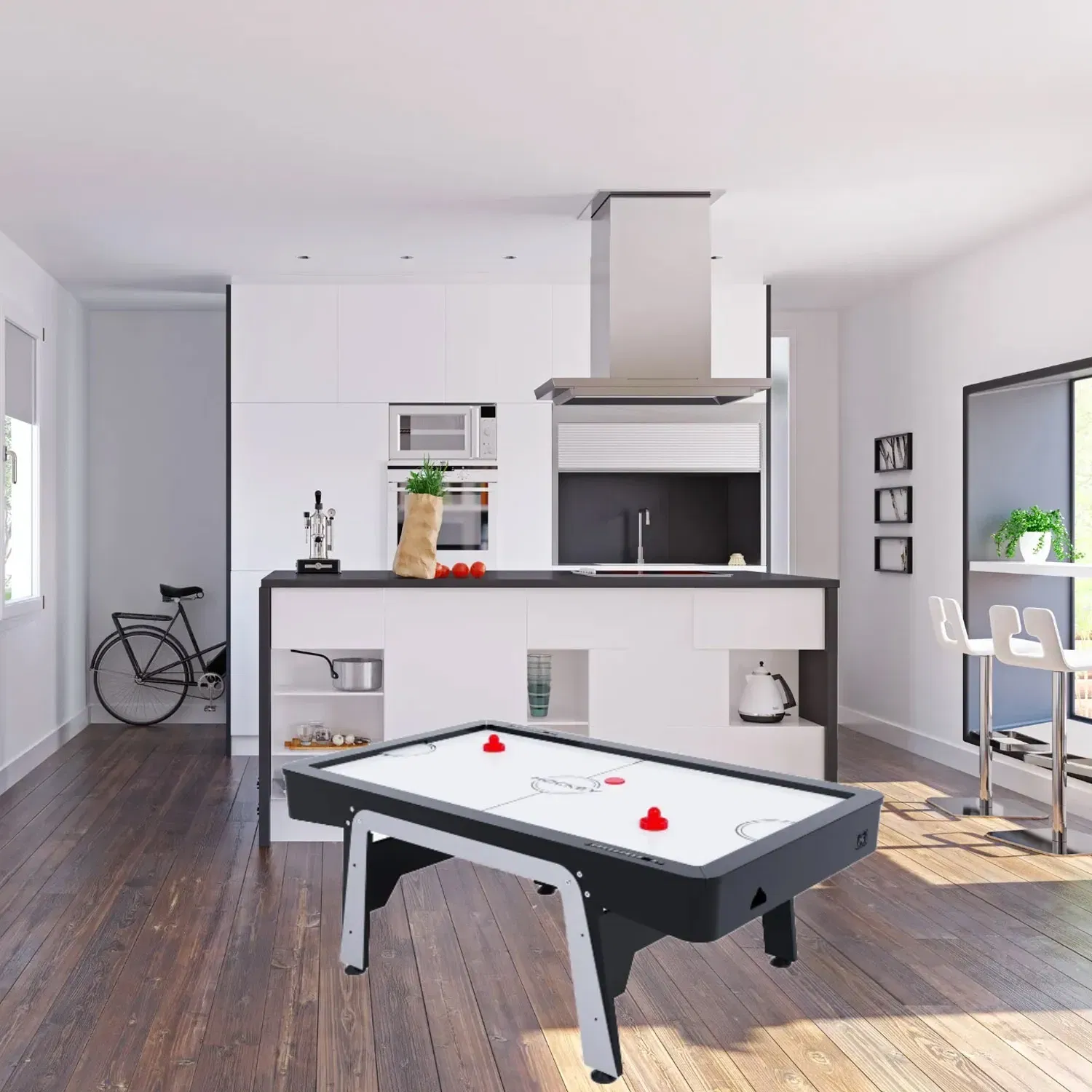 Knight Shot AH 690 Air Hockey Table -Black | 7.5FT