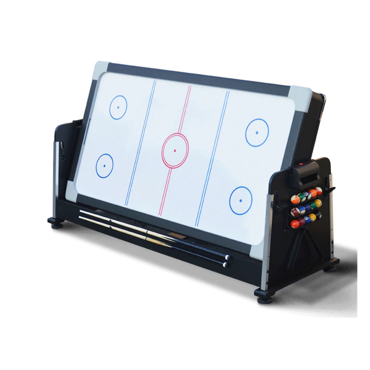 Knight Shot Rotating Multi Game Table 4 In 1 7ft - Black