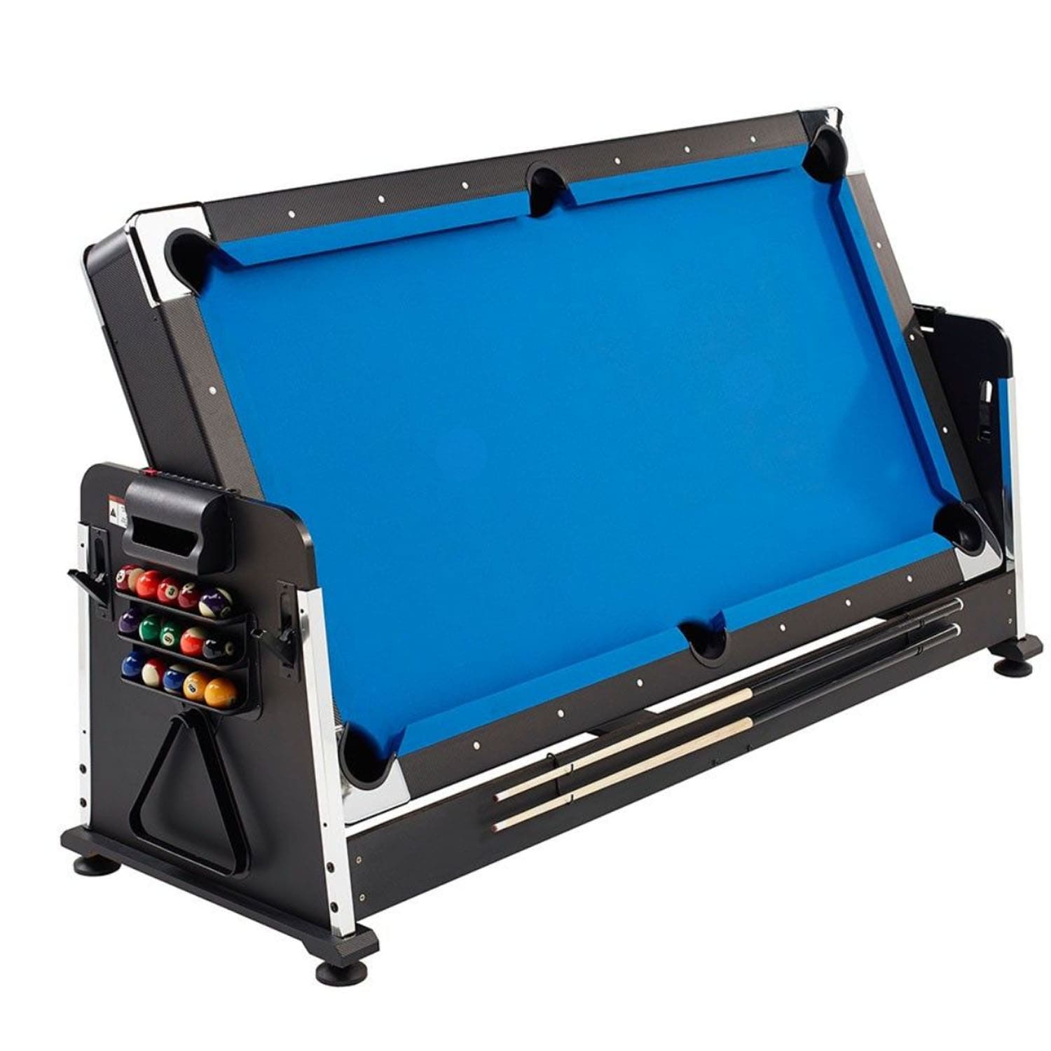 Knight Shot Rotating Multi Game Table 4 In 1 7ft - Black