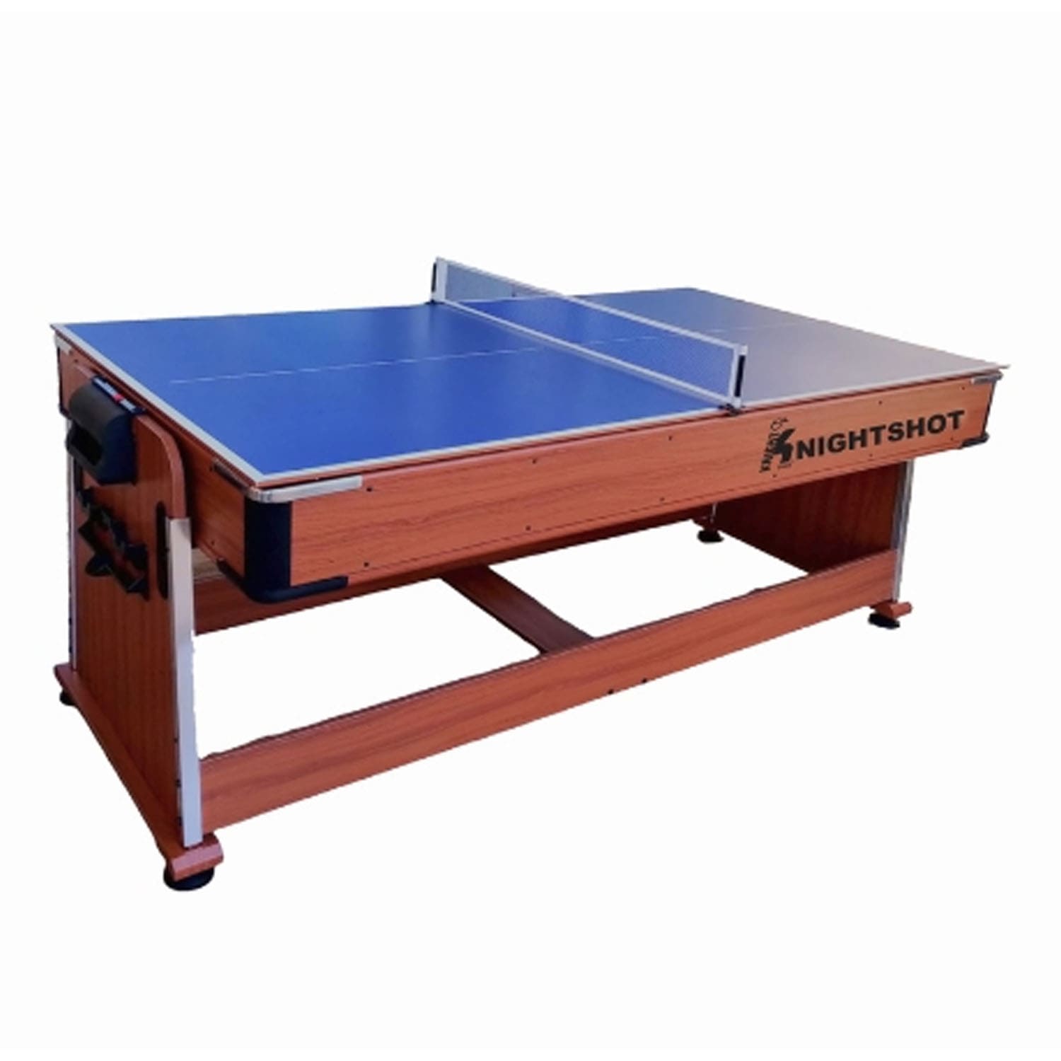 Knight Shot Rotating Multi Game Table 4 In 1 7ft - Light Walnut