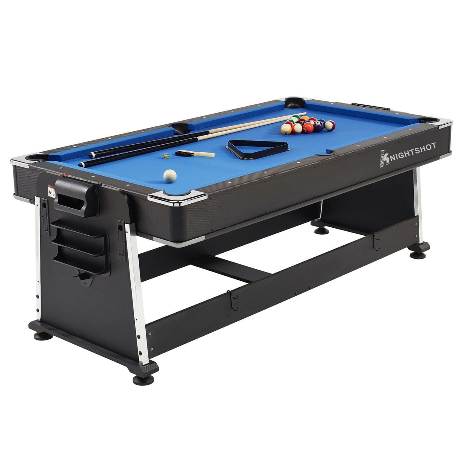 Knight Shot Rotating Multi Game Table 4 In 1 7ft - Maple