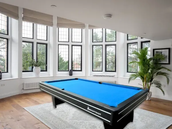 Knight Shot Home I Pool Table – 8ft | Black Finish | Ball Return System