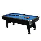Knight Shot Noir Home Use Pool Table Wooden Base - Black - 7FT