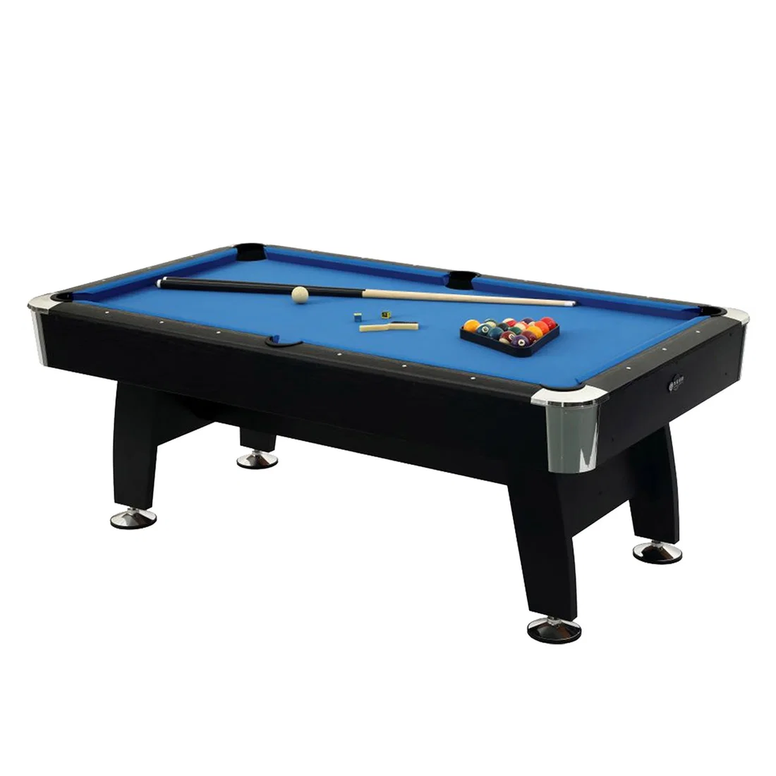 Knight Shot Noir Home Use Pool Table Wooden Base - Black - 7FT