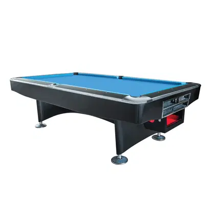 Knight Shot Royal Tournament Billiard Table | Ball Return System - Black - 9FT