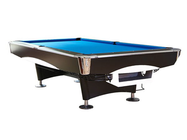 Knight Shot Spyder Commercial Pool Table 9FT | Ball Return System - Brown