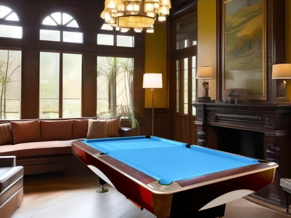 Knight Shot Spyder Commercial Pool Table 9FT | Ball Return System - Brown