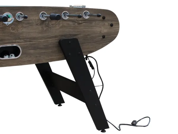 Knight Shot ST132 Home Use Foosball Table with Blue Led Light | - Natural Darkwood