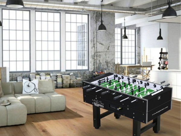 ليلة شوت طاولة كرة قدم تجارية تعمل بالعملة المعدنية من Knight Shot ST179 - لون أسود