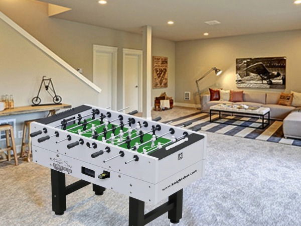 ليلة شوت طاولة كرة قدم تجارية تعمل بالعملة المعدنية من Knight Shot ST179 - بيضاء