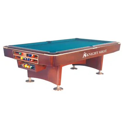 Knight Shot Turbo  Commercial Pool Table - Brown - 9FT