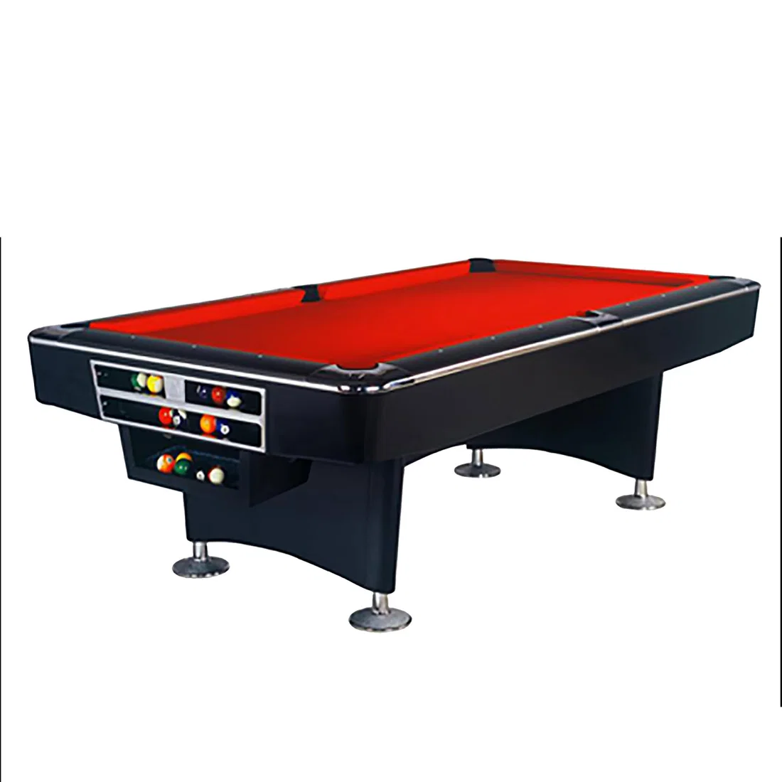 Knight Shot Turbo  Commercial Pool Table - Black - 7FT