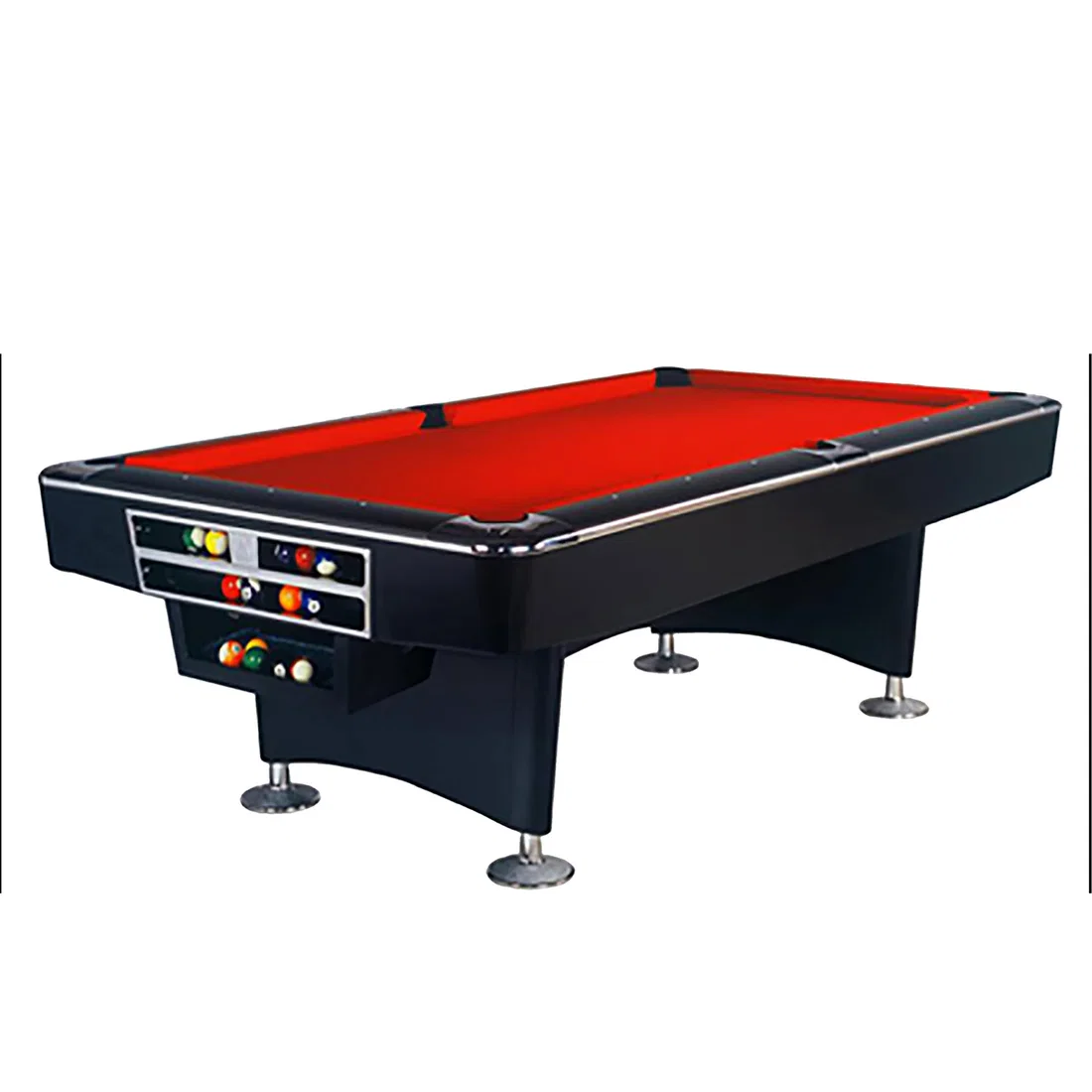 Knight Shot Turbo  Commercial Pool Table - Black - 8FT